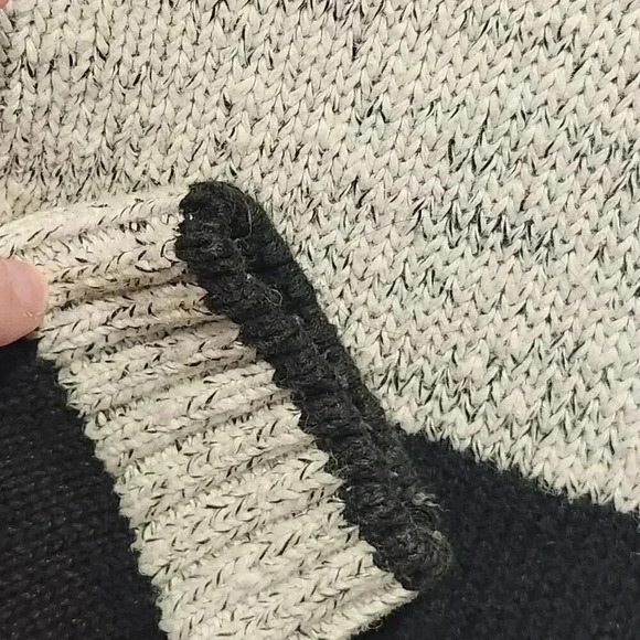 VTG Pullover Sweater Men's LG 1/4 Button-Up Collar Long Sleeve Striped Hong Kong - Picture 6 of 8